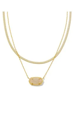 Elisa Herringbone Multistrand Necklace