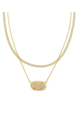 Elisa Herringbone Multistrand Necklace