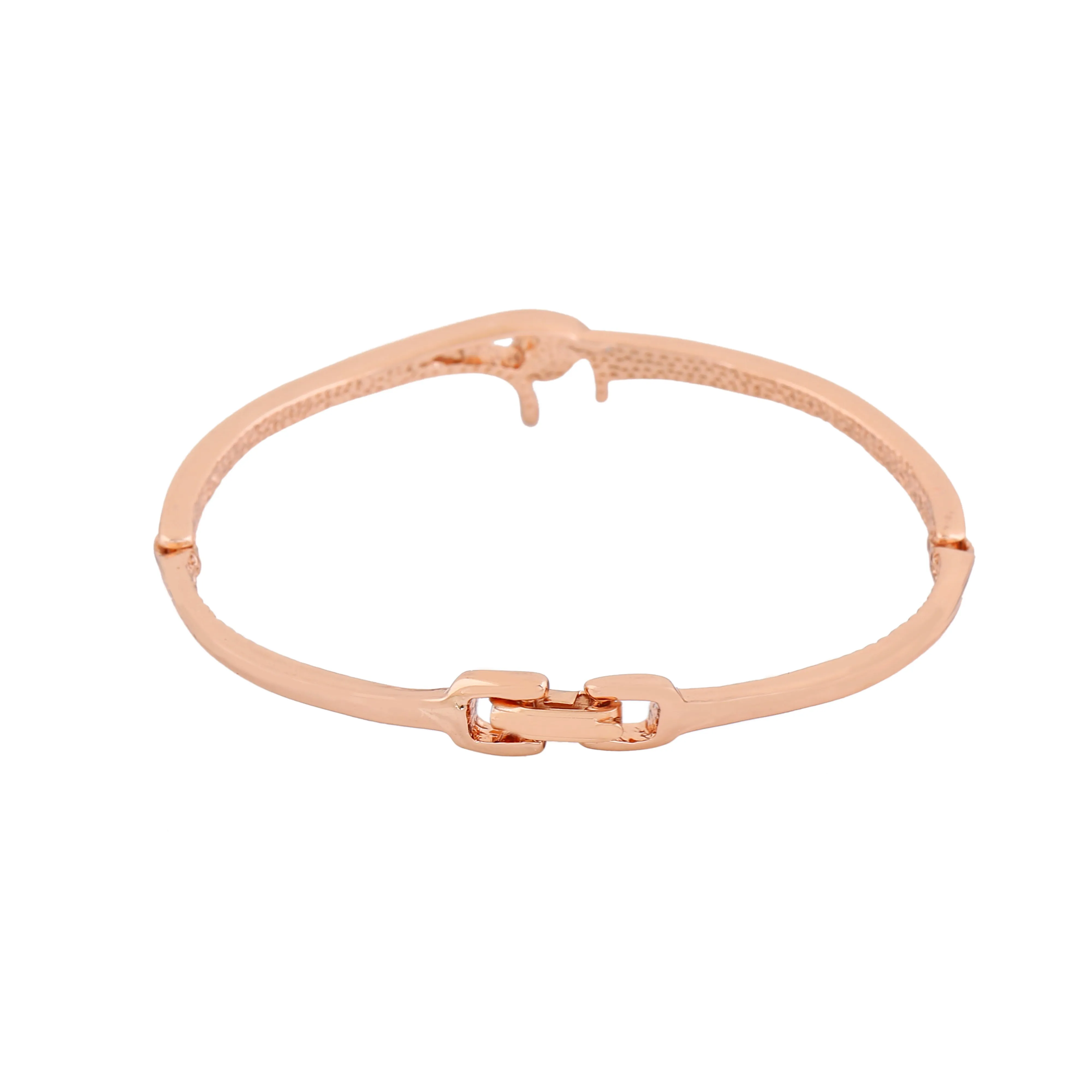 Estele Rose Gold Plated Sleek Designer Bracelet for Women