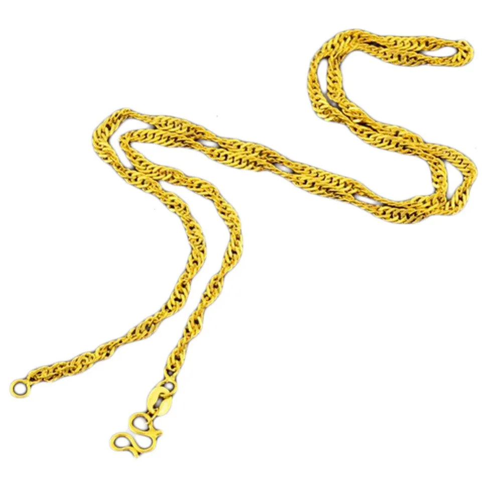 Exquisite Lightning Golden Wave Short Necklace