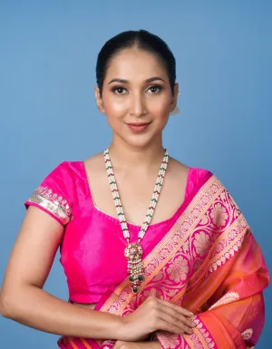 Exquisite Pearl Jadau Pendant - Multicolor