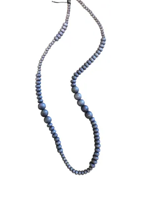 FINAL SALE - Ink and Alloy Lavender Wood Bead Single Strand Necklace