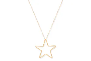 Fino Gold Sterling Silver Star Necklace