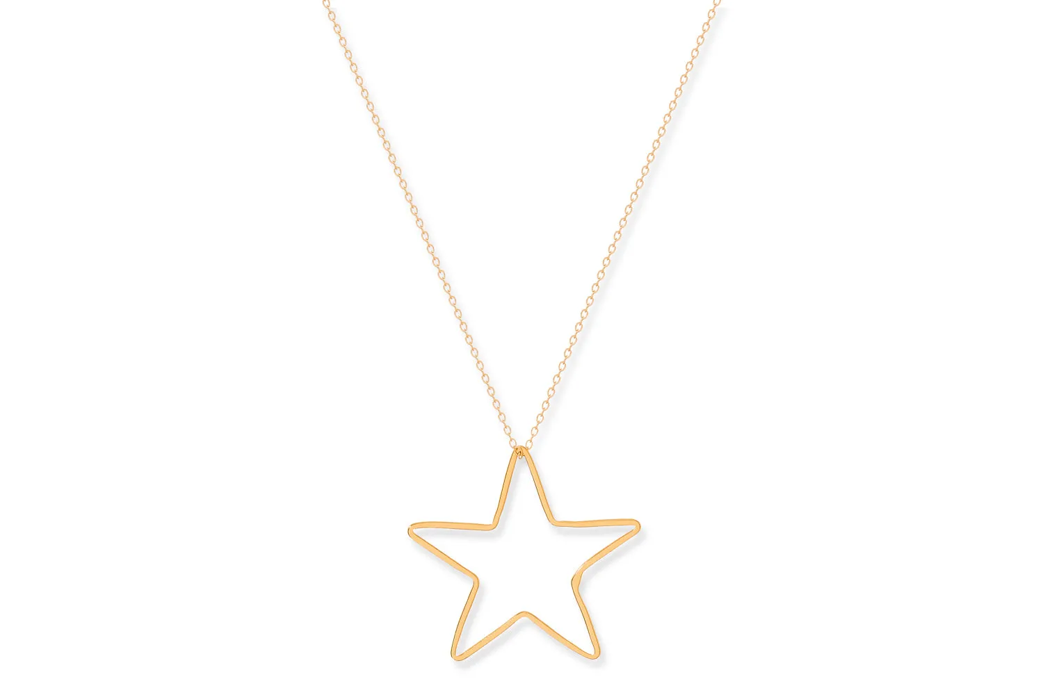 Fino Gold Sterling Silver Star Necklace
