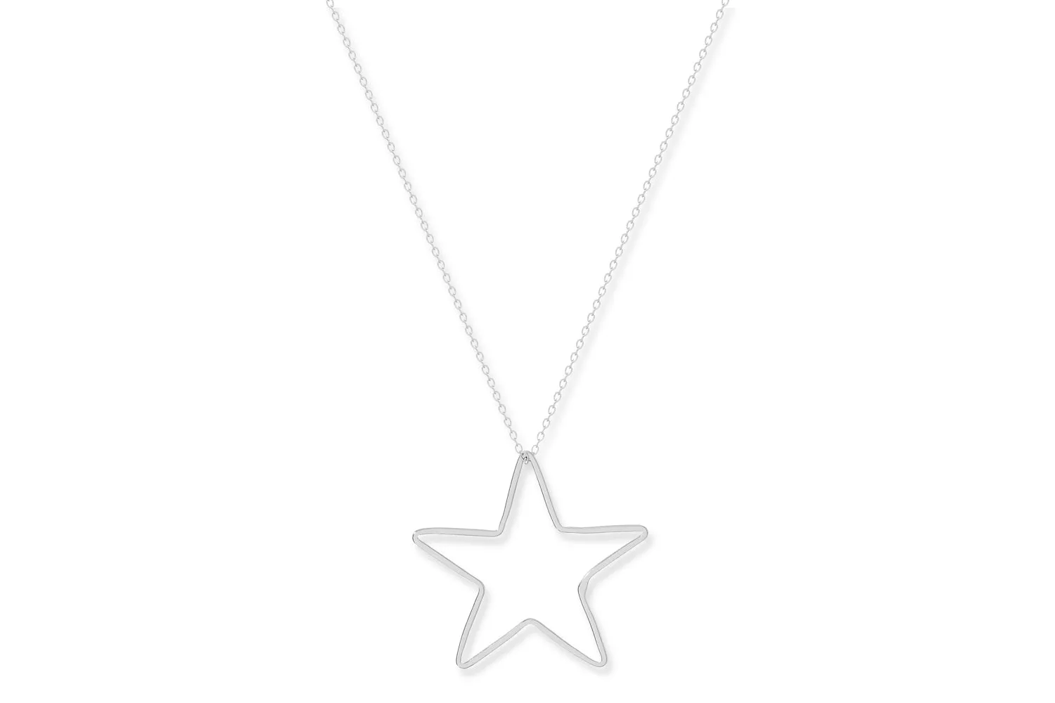 Fino Gold Sterling Silver Star Necklace