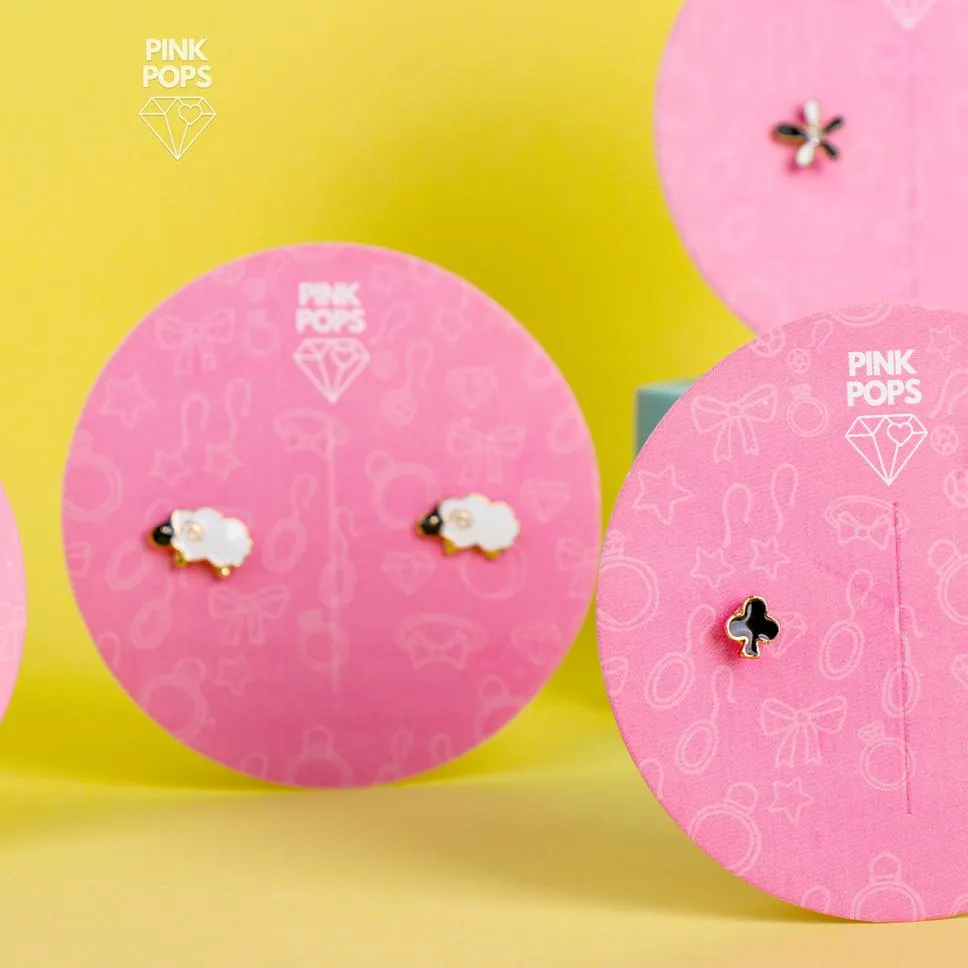 Floral Sheep Funky Ear Studs