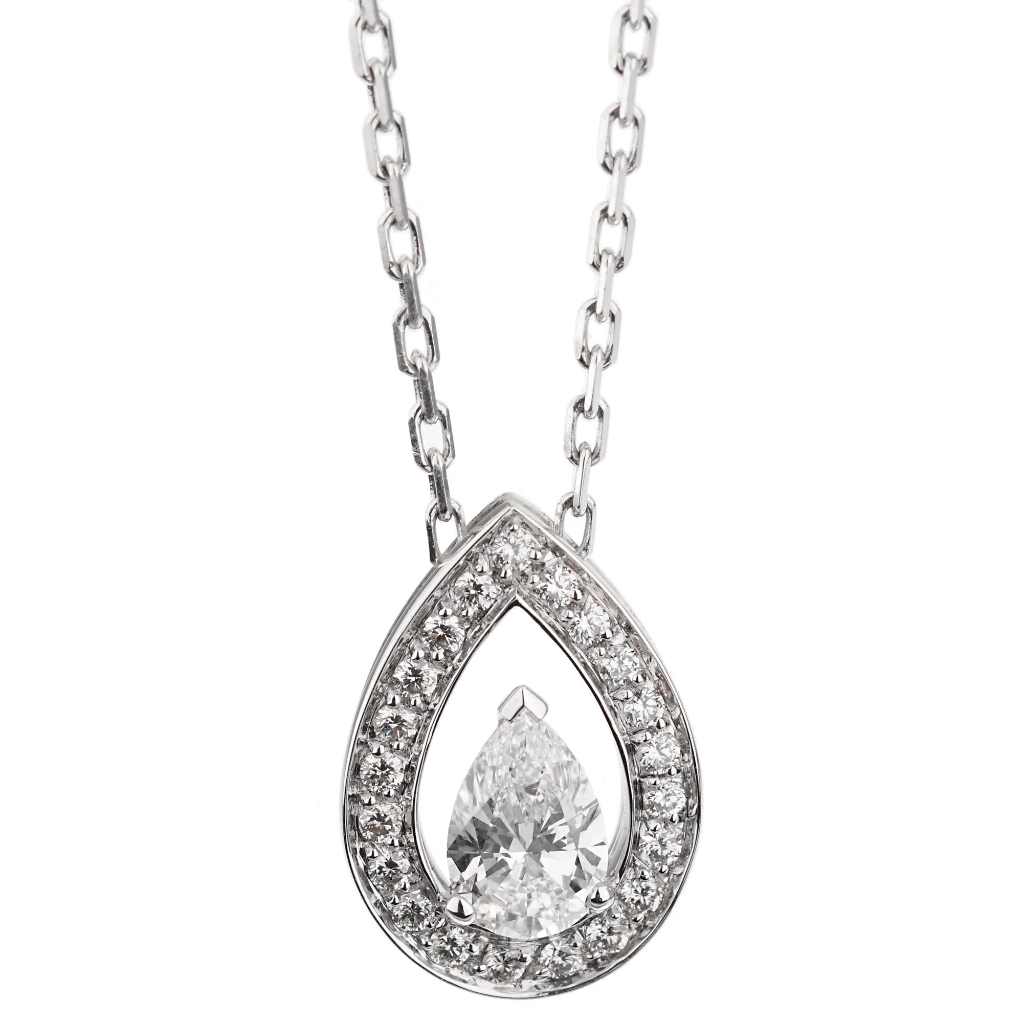 Fred of Paris .78ct Lovelight White Gold Diamond Necklace