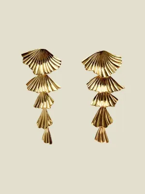 Funky Earrings (Set) Golden Shells