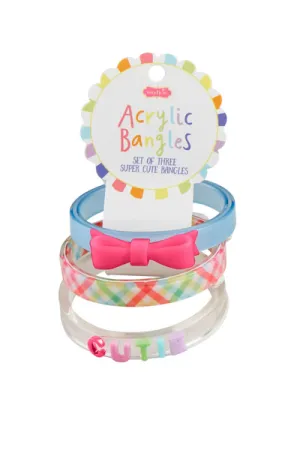 girls acrylic bangle set