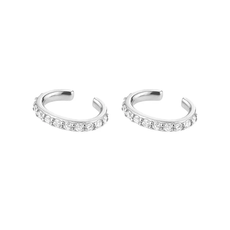 Gold Filled Stud Earrings Set For Women Ear Cuffs Colorful Zircon Dangle Hoop Earrings Fashion Party Jewelry Wholesale