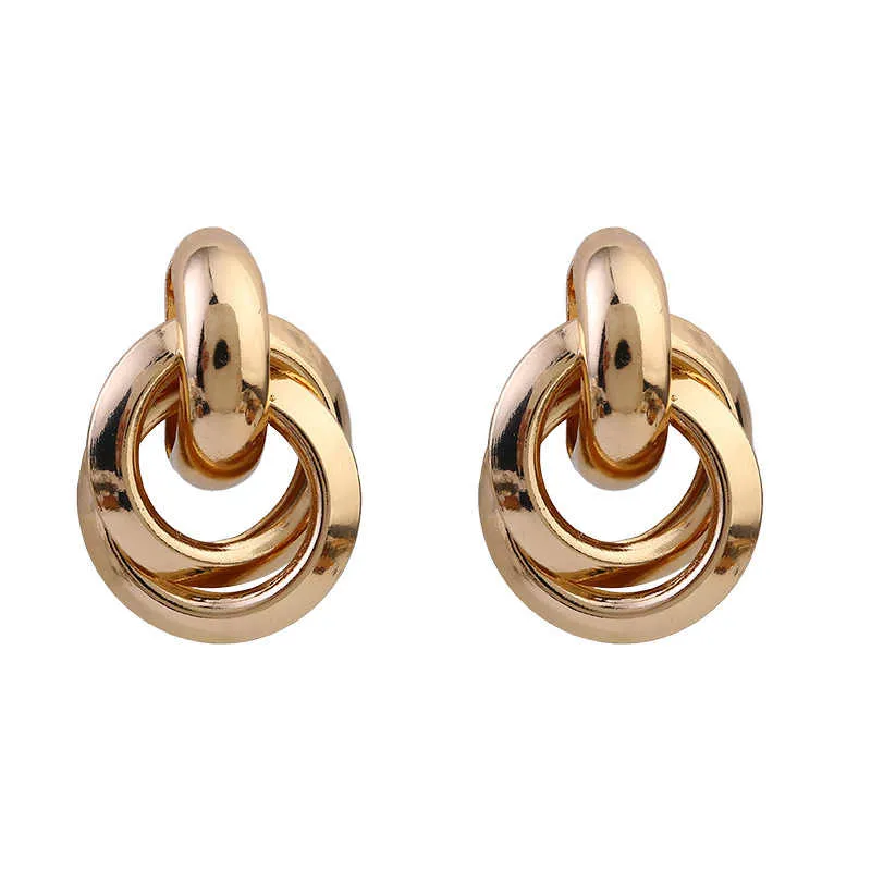 Gold Knot Earrings for Women | 18K Yellow Gold Plated | Timeless Elegance