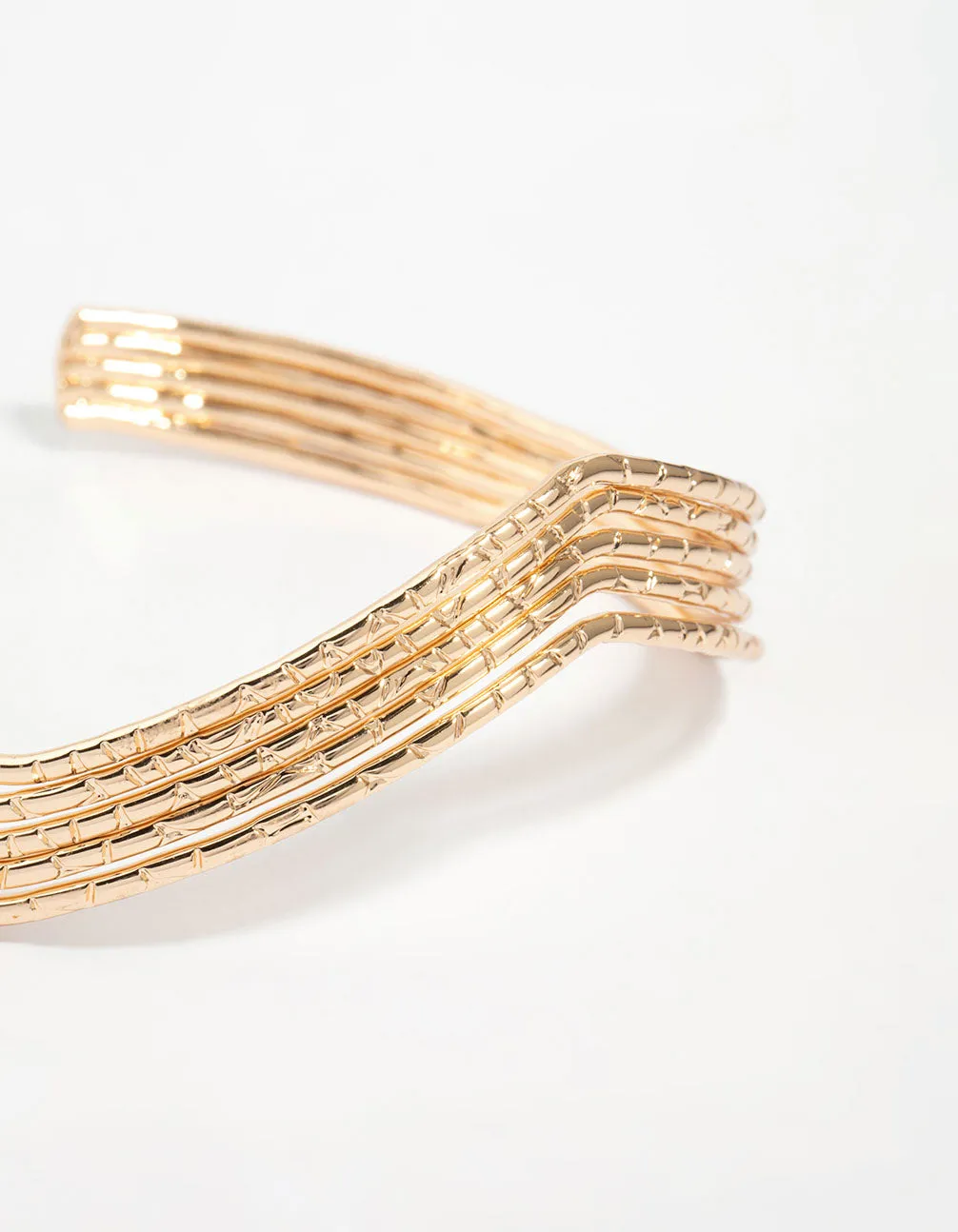Gold Molten Arrow Arm Cuff