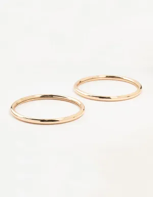 Gold Smooth Bangles 2-Pack