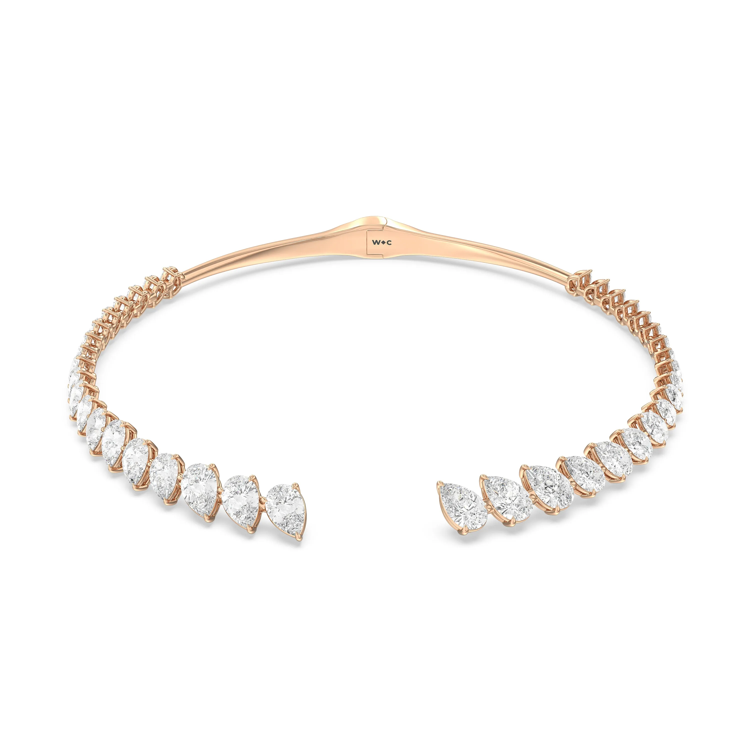 Graduating Pear Cuff Necklace