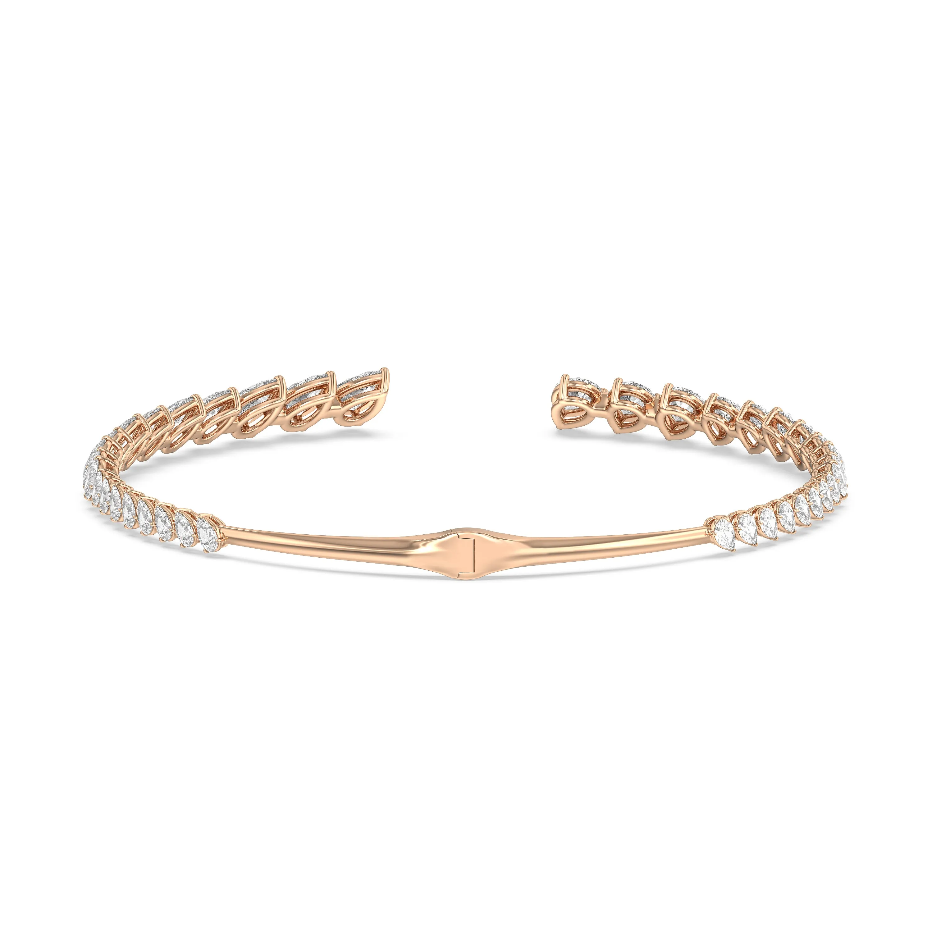 Graduating Pear Cuff Necklace