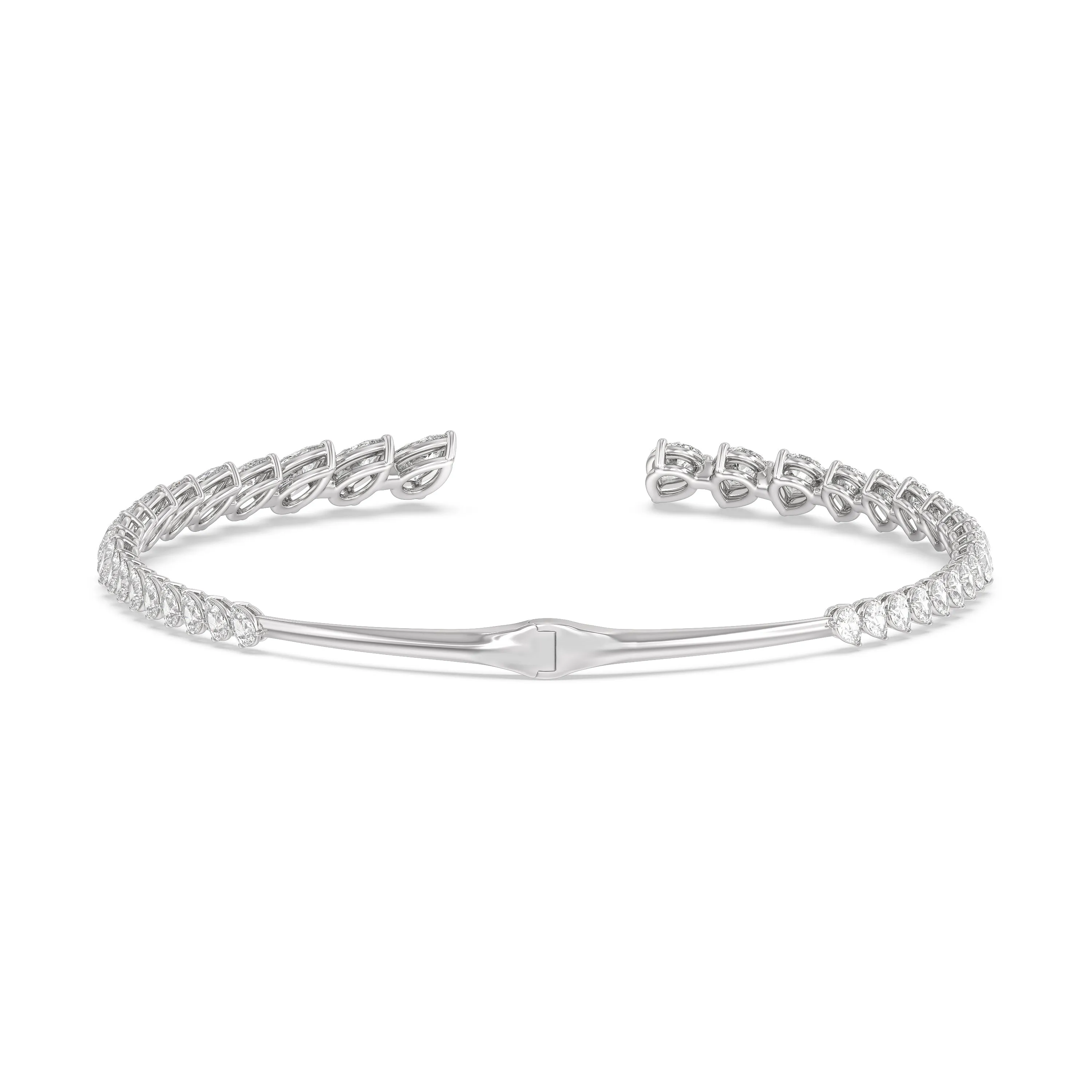 Graduating Pear Cuff Necklace