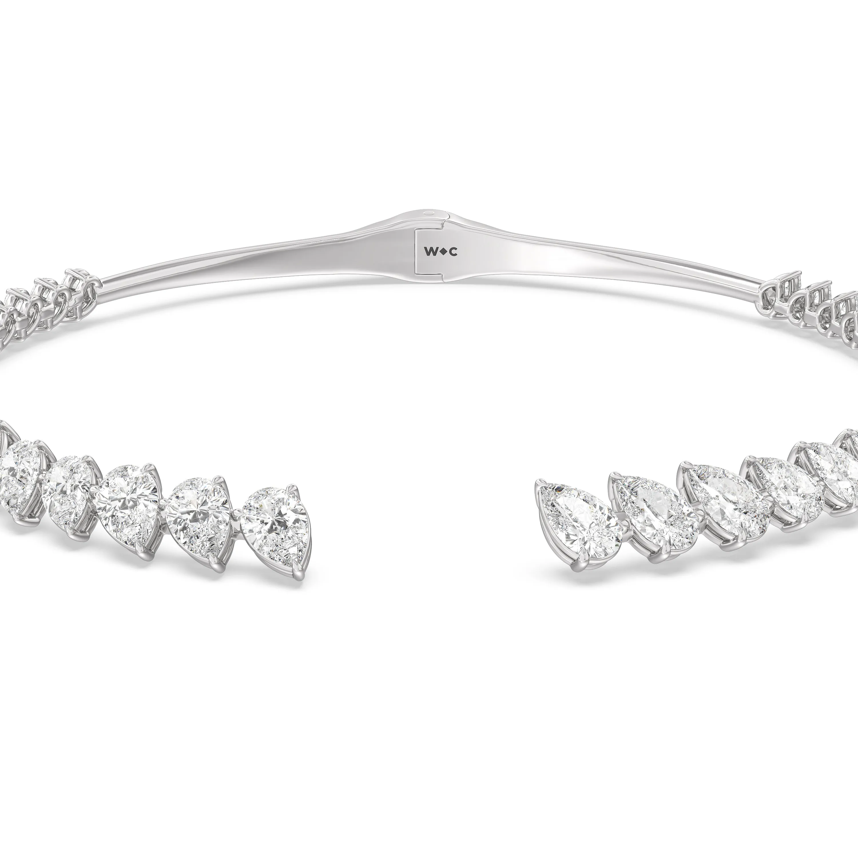 Graduating Pear Cuff Necklace