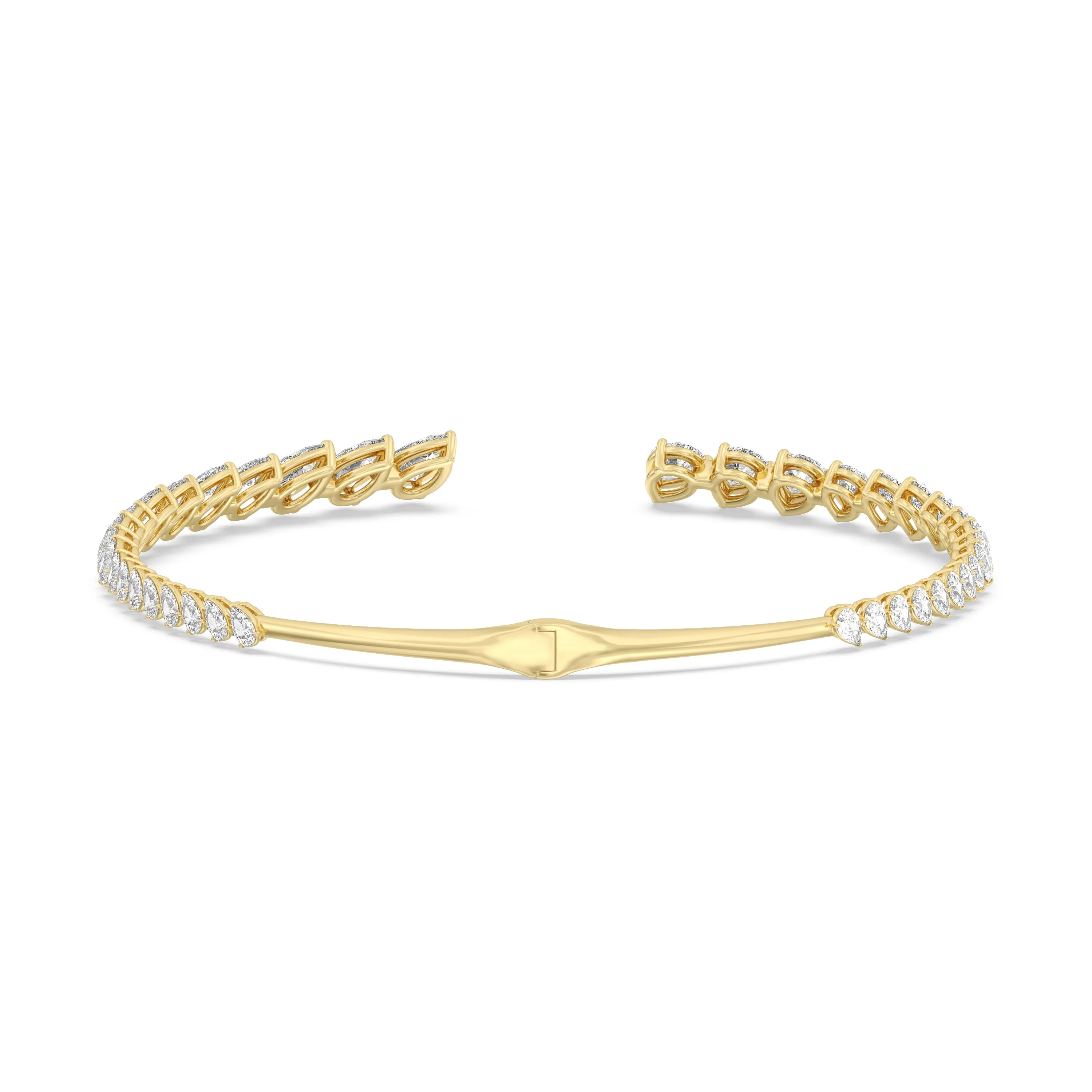 Graduating Pear Cuff Necklace