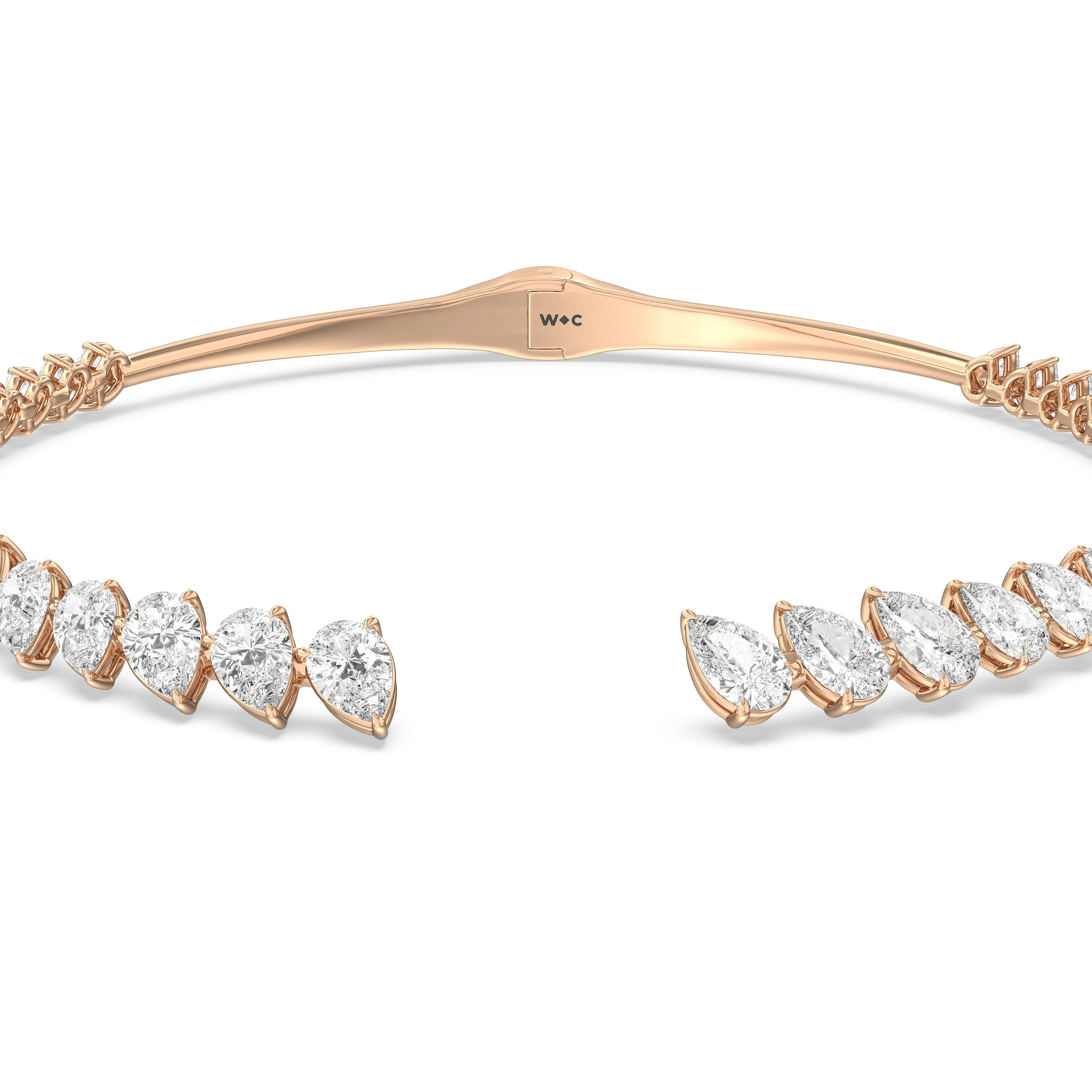Graduating Pear Cuff Necklace