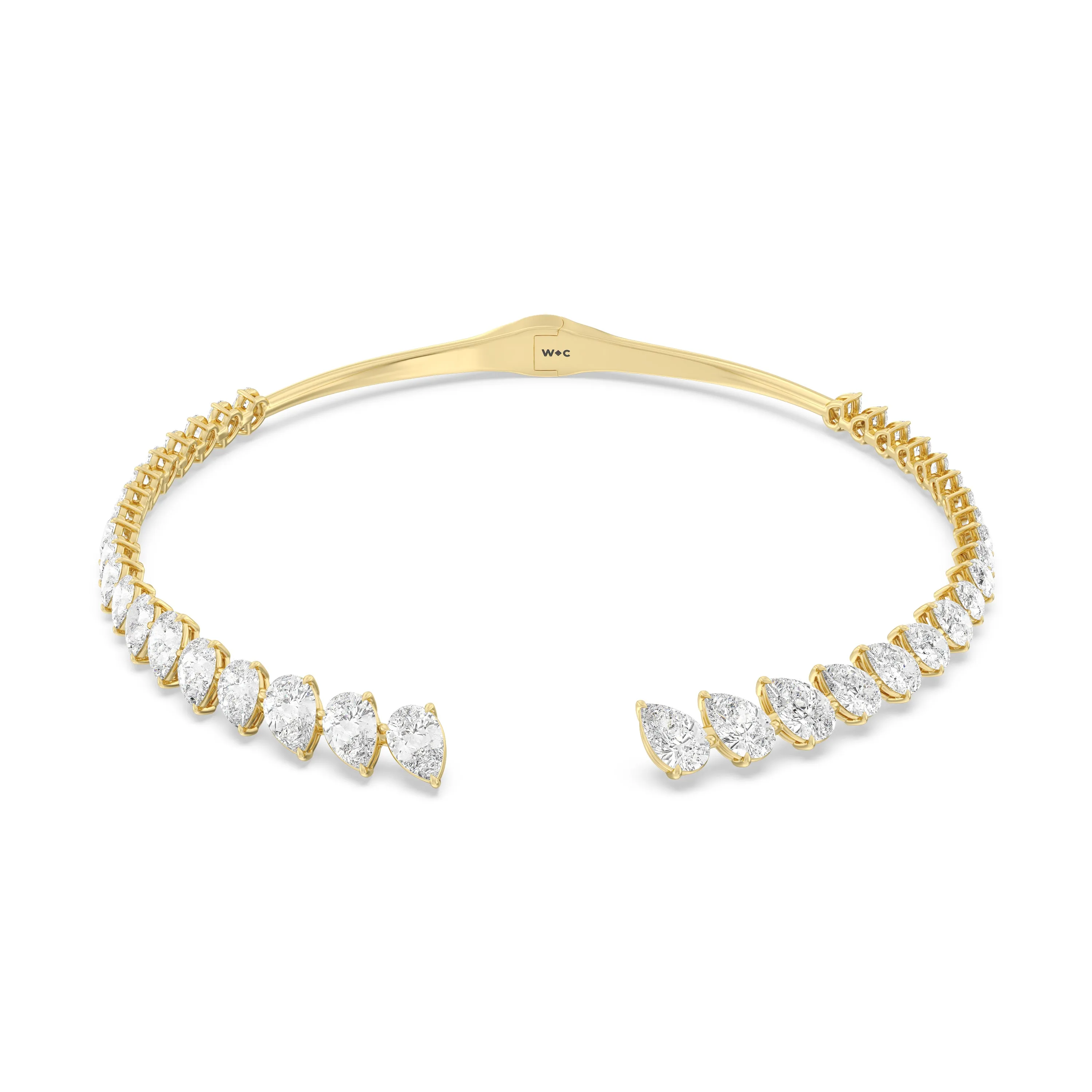 Graduating Pear Cuff Necklace