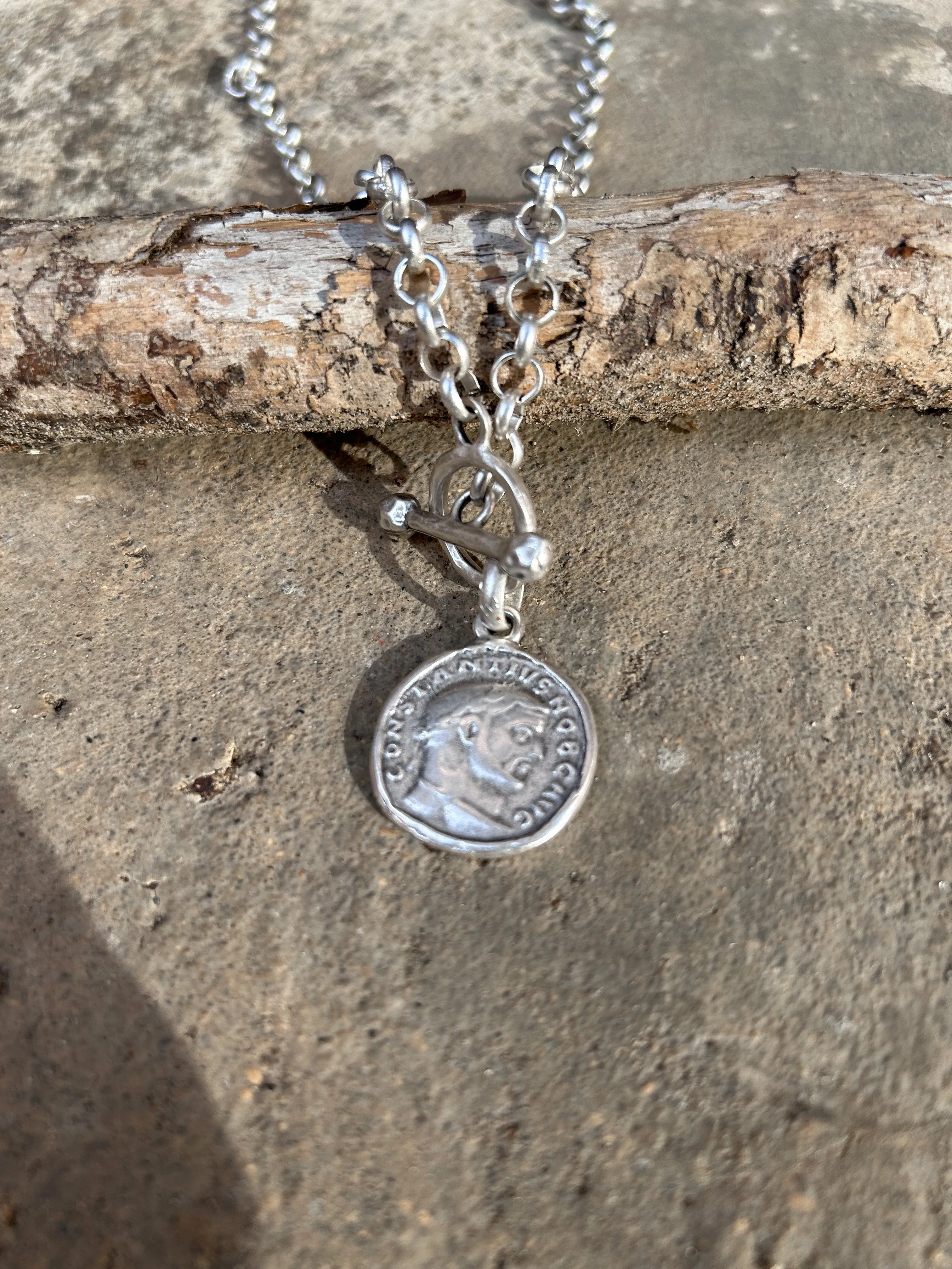 Greek Coin Medallion Necklace