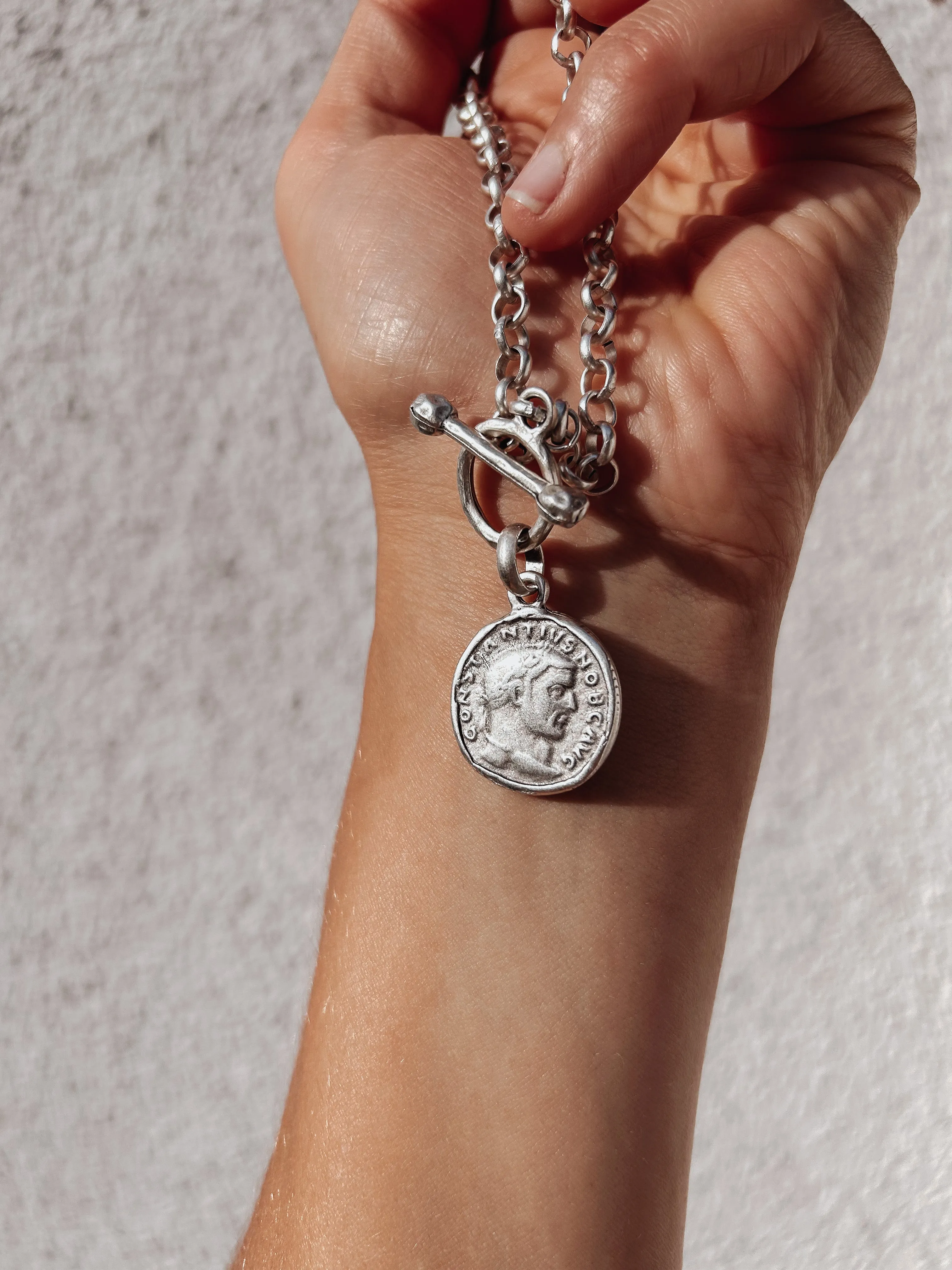 Greek Coin Medallion Necklace