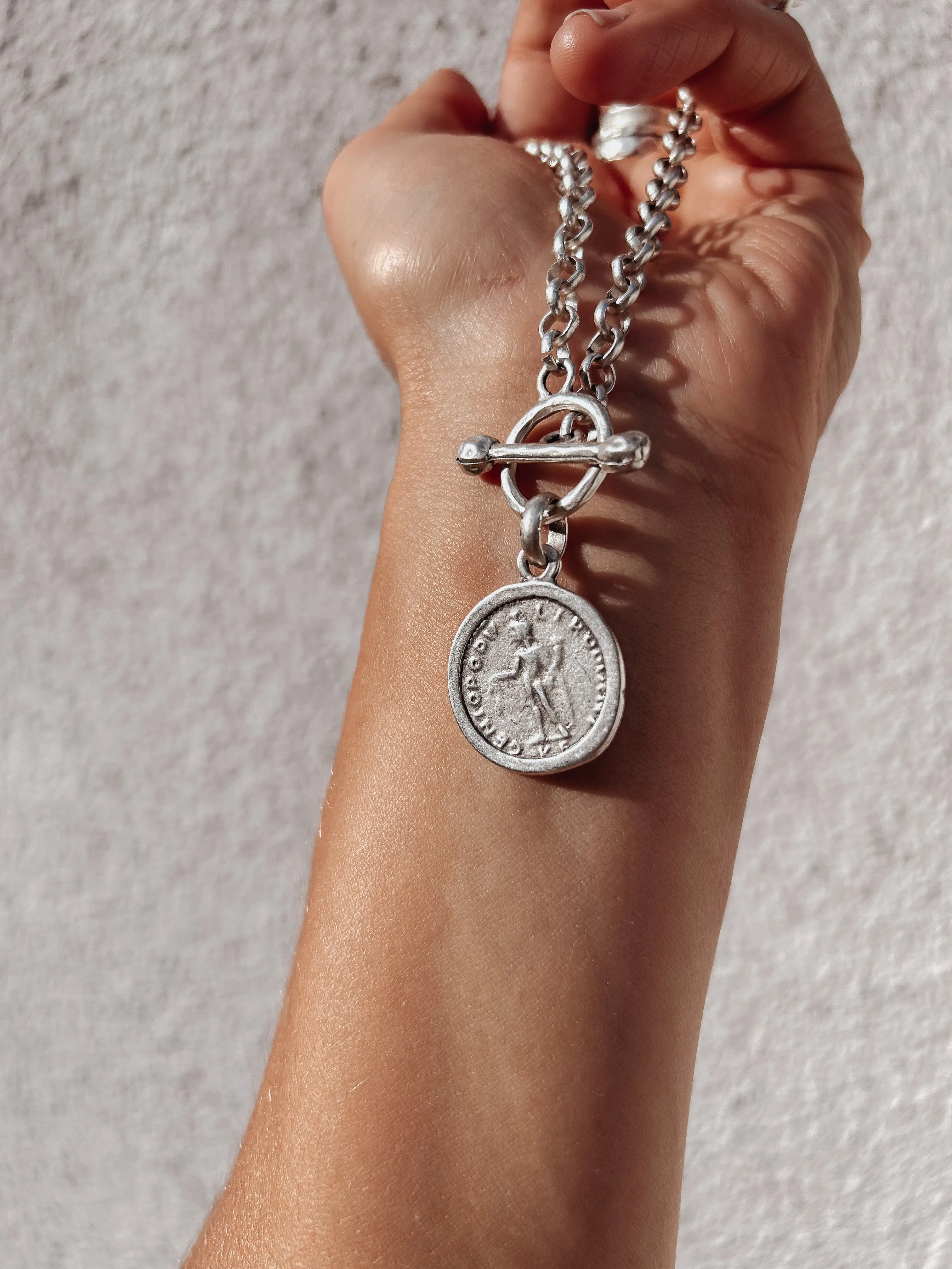Greek Coin Medallion Necklace