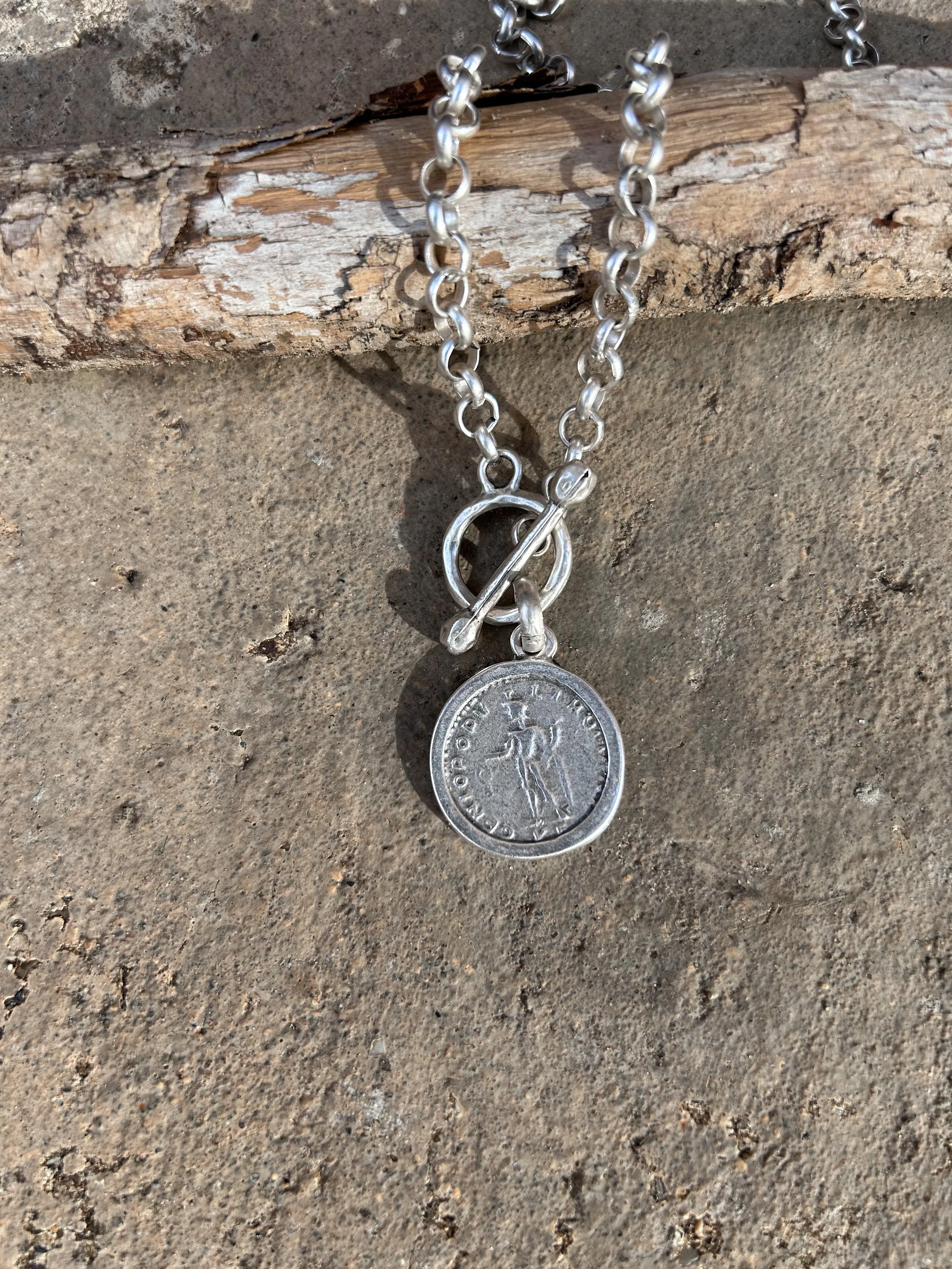 Greek Coin Medallion Necklace
