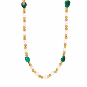 Green agate and pearl Limited edition
