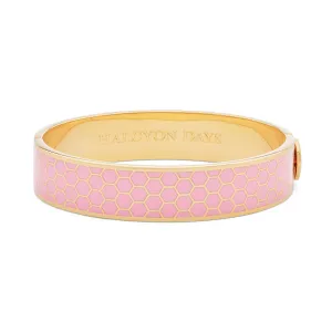 Halcyon Days Honeycomb Pale Pink & Gold Bangle