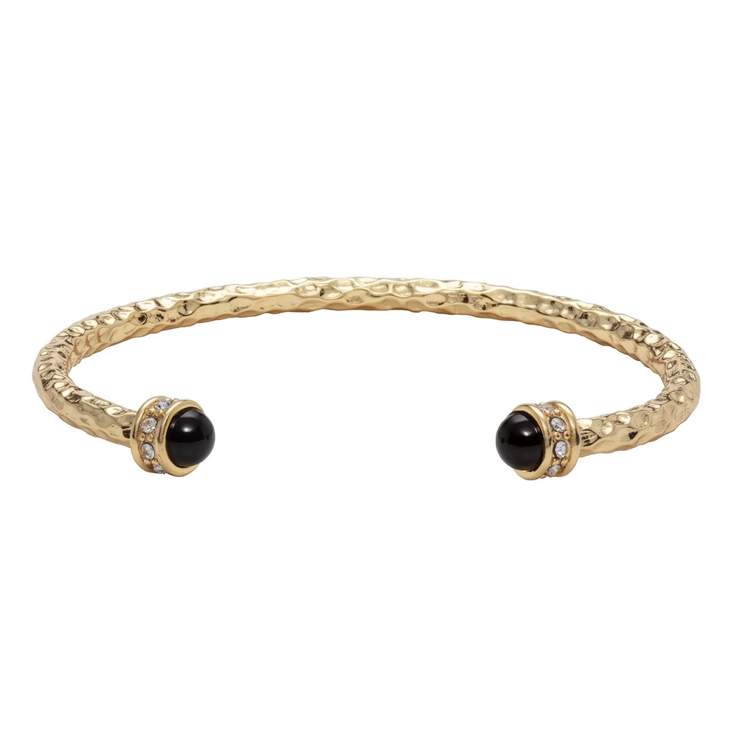 Halcyon Days "Hammered Torque Black & Gold" Bangle