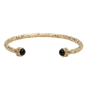 Halcyon Days "Hammered Torque Black & Gold" Bangle