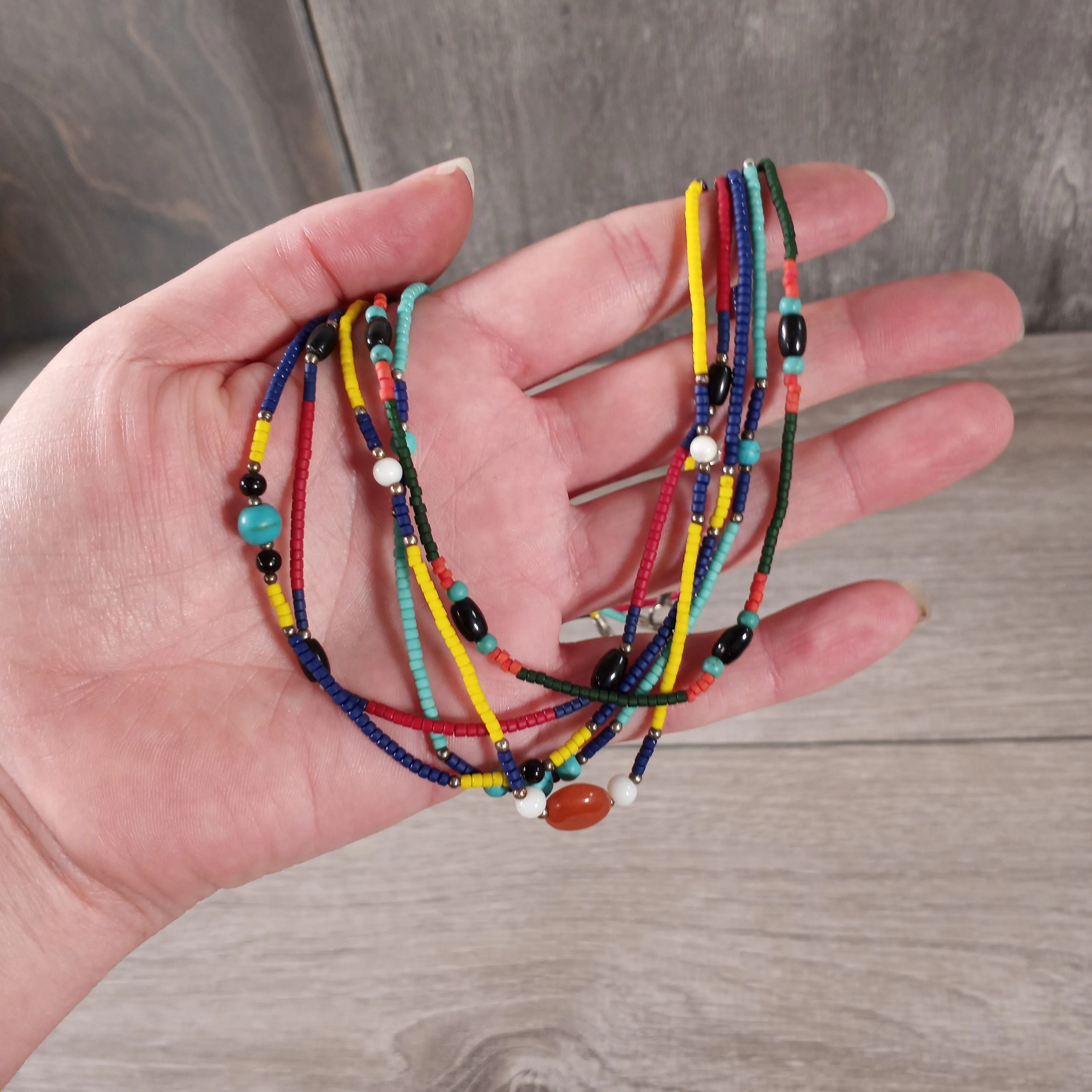 Handcrafted Assorted Wooden Beaded Necklaces - Boho Jewelry