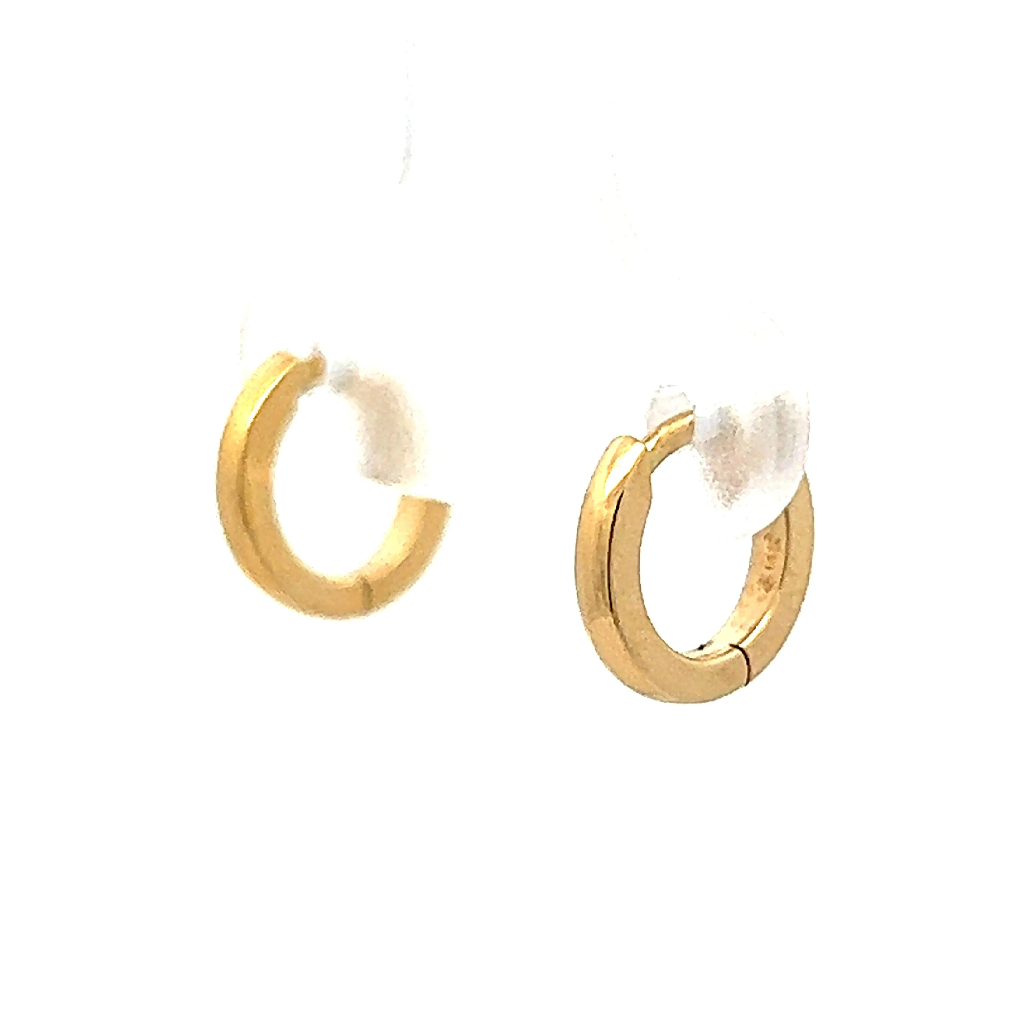 High Polish Hoop Earrings in 14k Yellow Gold
