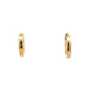 High Polish Hoop Earrings in 14k Yellow Gold