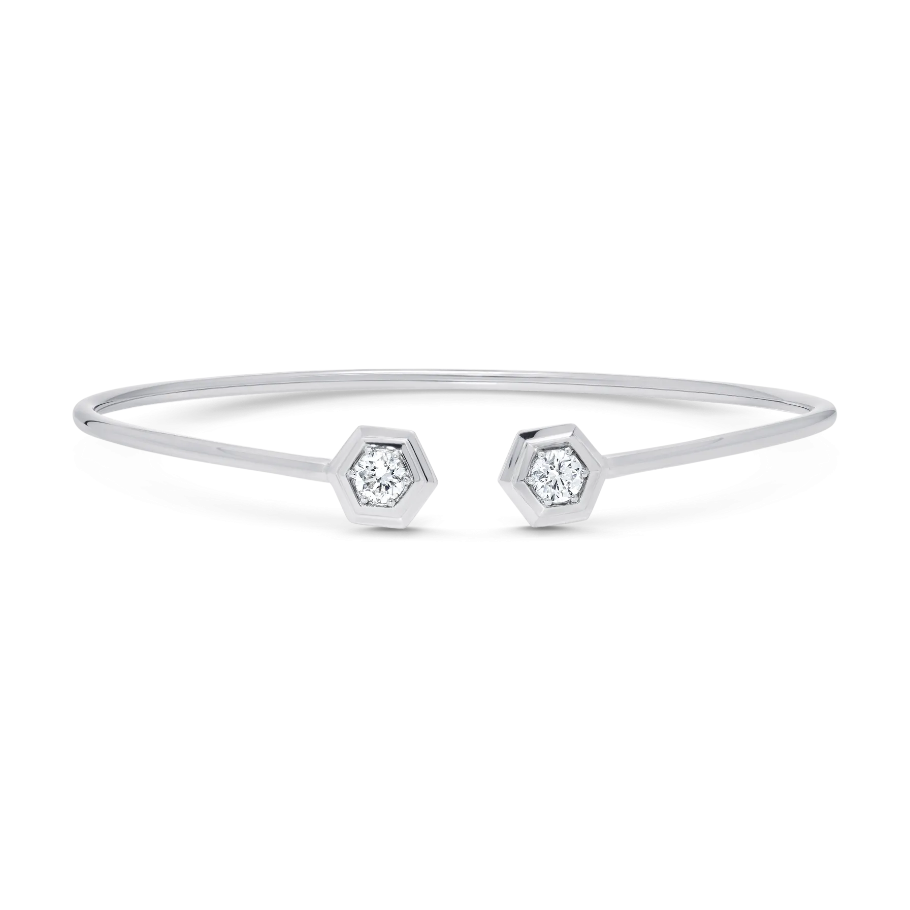Honey Comb Gold and Diamond Flexible Bangle