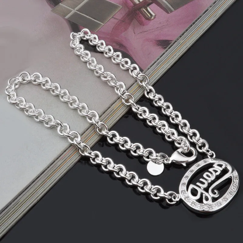 Hot Korean Fashion Exquisite Personalized Silver-Plated Silver Egg-Shaped Necklace
