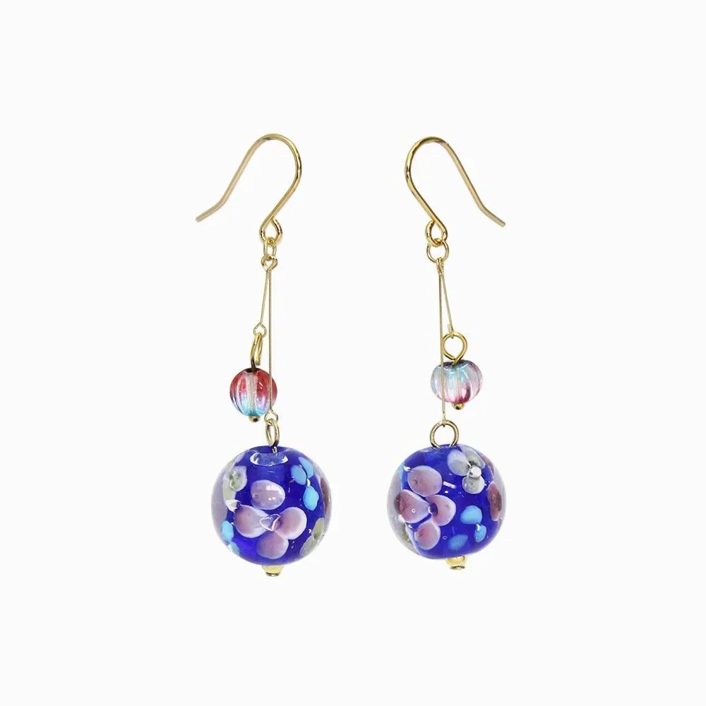 Japanese Traditional Glass Bead Earrings