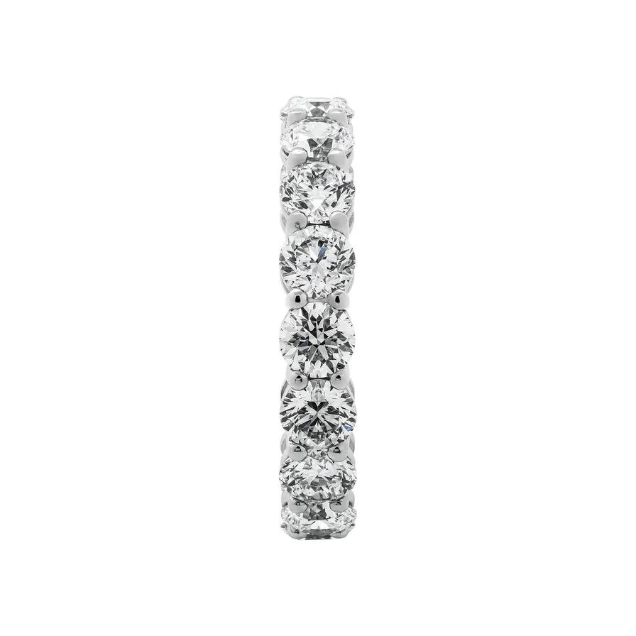 LARA 4 Carat Round Cut Diamond Eternity Band in Platinum 20 pointer GIA Certified By Mike Nekta SIZE 5.5