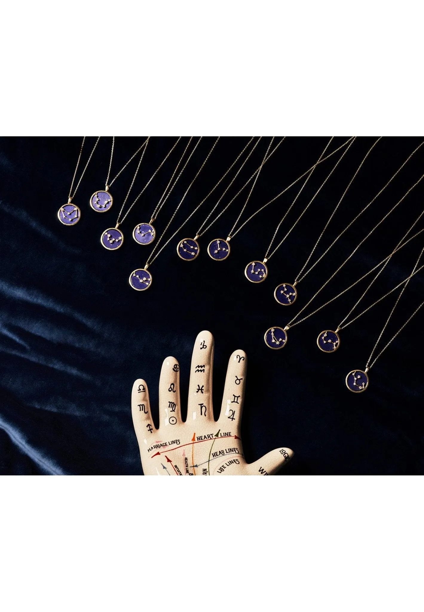 Leo Constellation Pendant Necklace in Silver with Lapis Lazuli