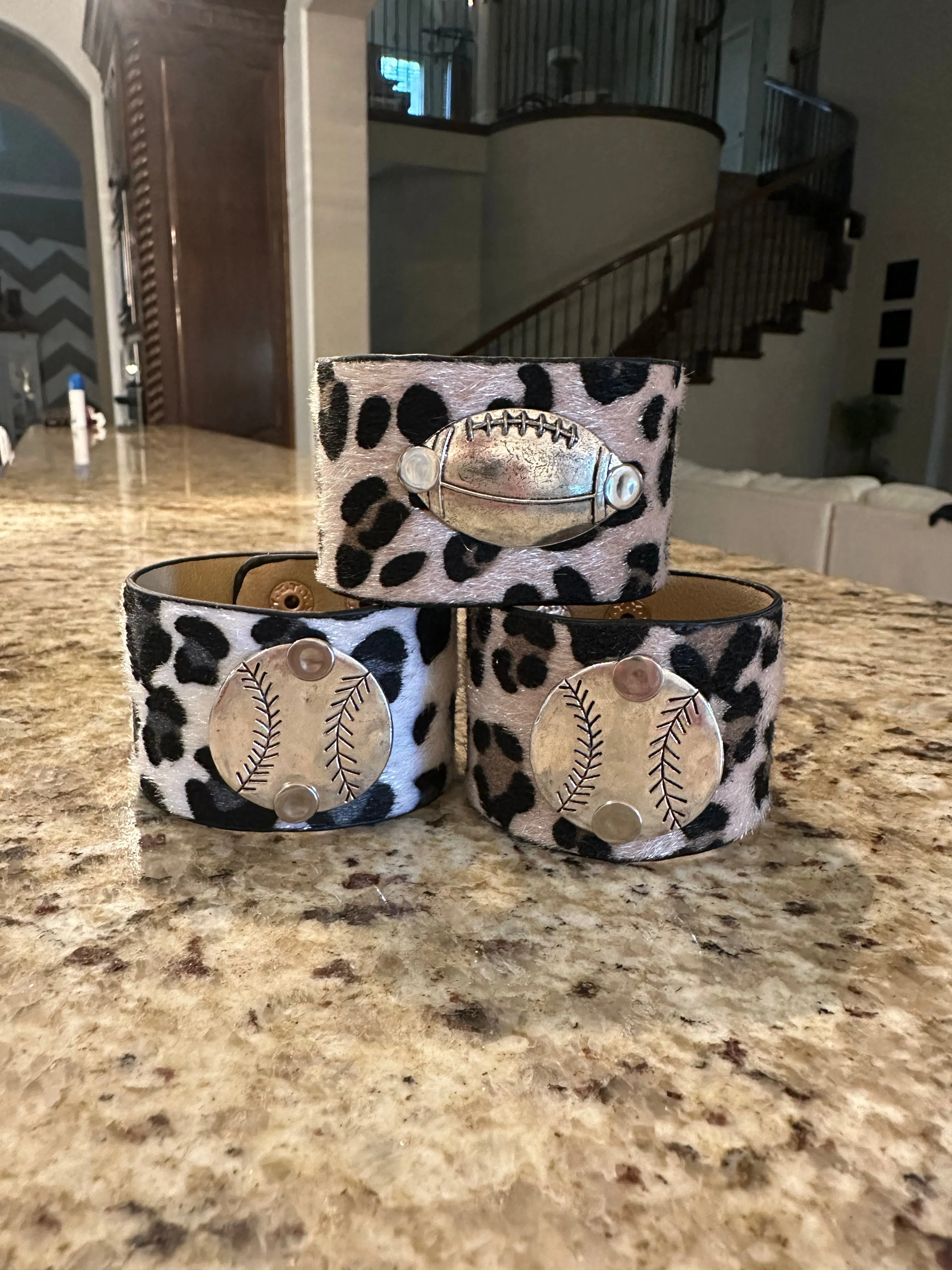Leopard Sports Cuffs (Baseball/Softball/Soccer/Football)