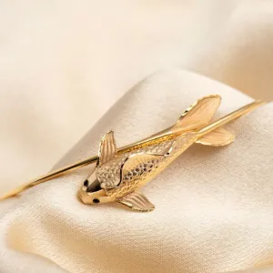Lucky Koi Fish Bangle | 9ct Gold