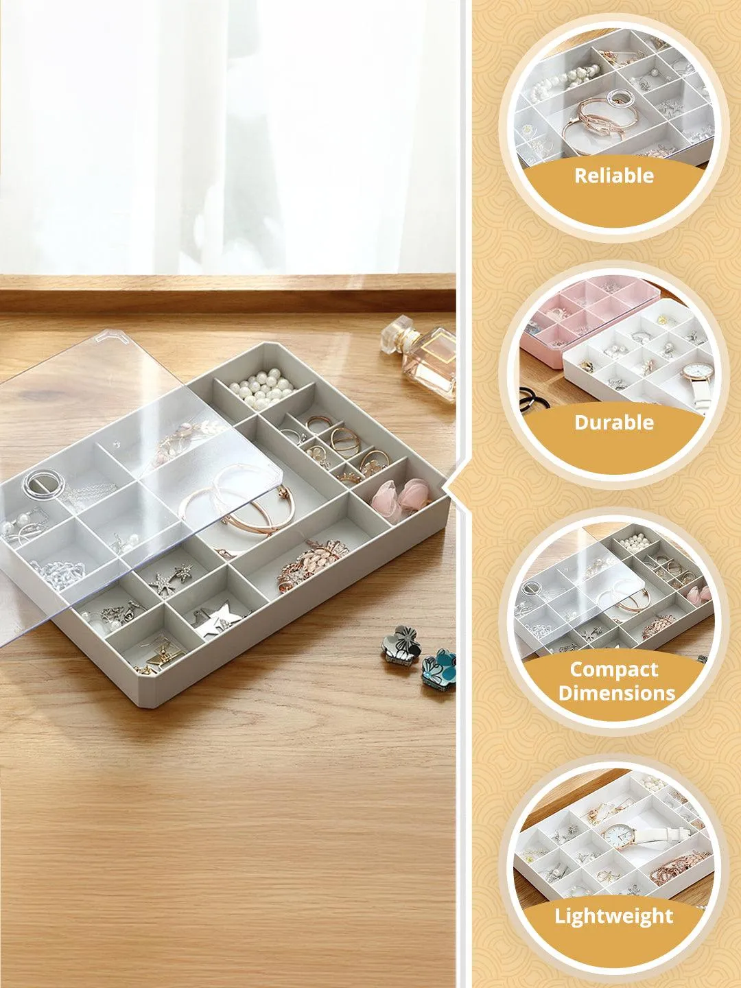 Market99 Makeup Organizer For Rings Earrings Necklaces