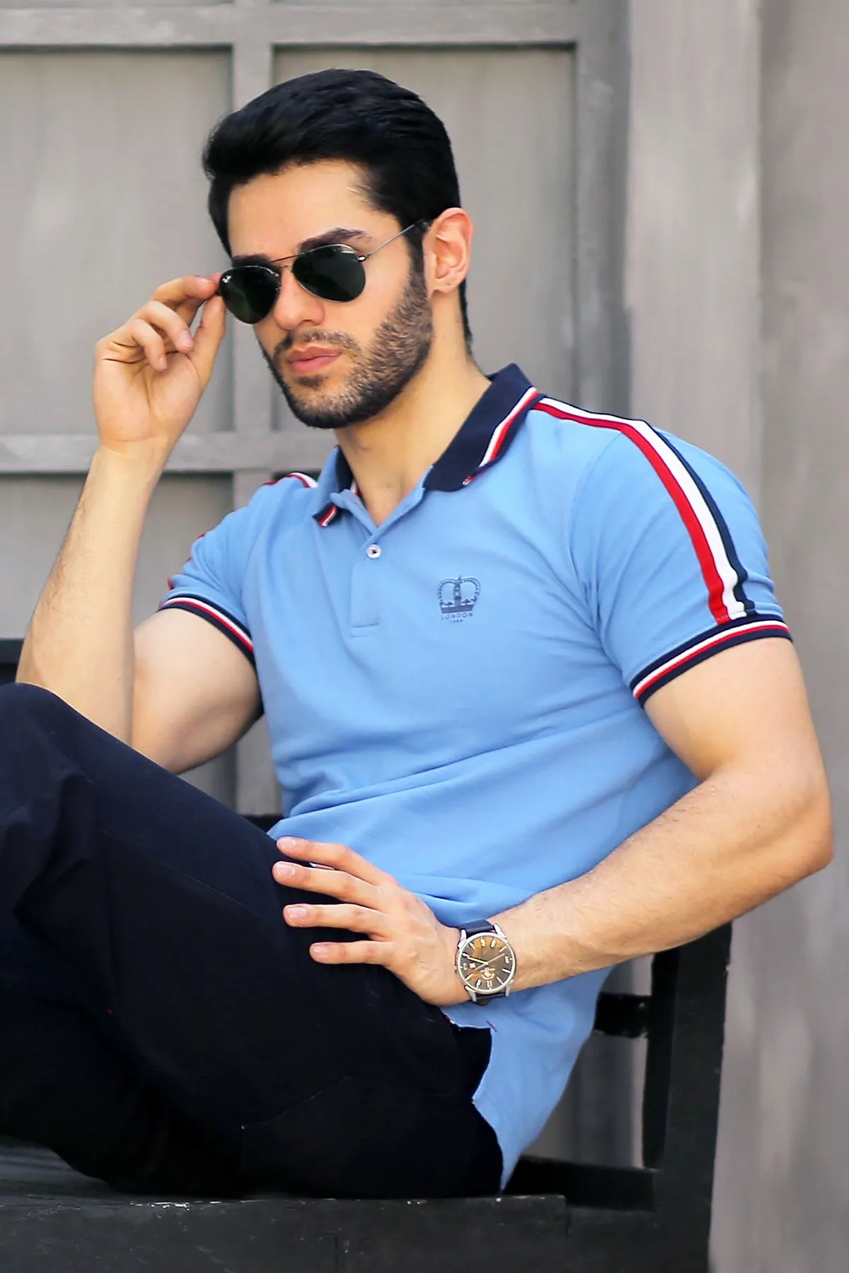 Mens "KLEIN" Trendy Cotton Polo T-Shirt