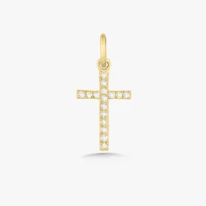 Mini Diamond Cross Charm