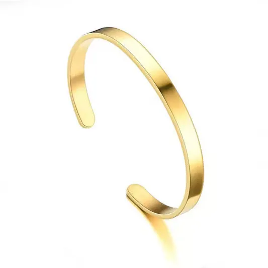Minimalist 18k Stainless Steel Arm Cuff Bangle Bracelet
