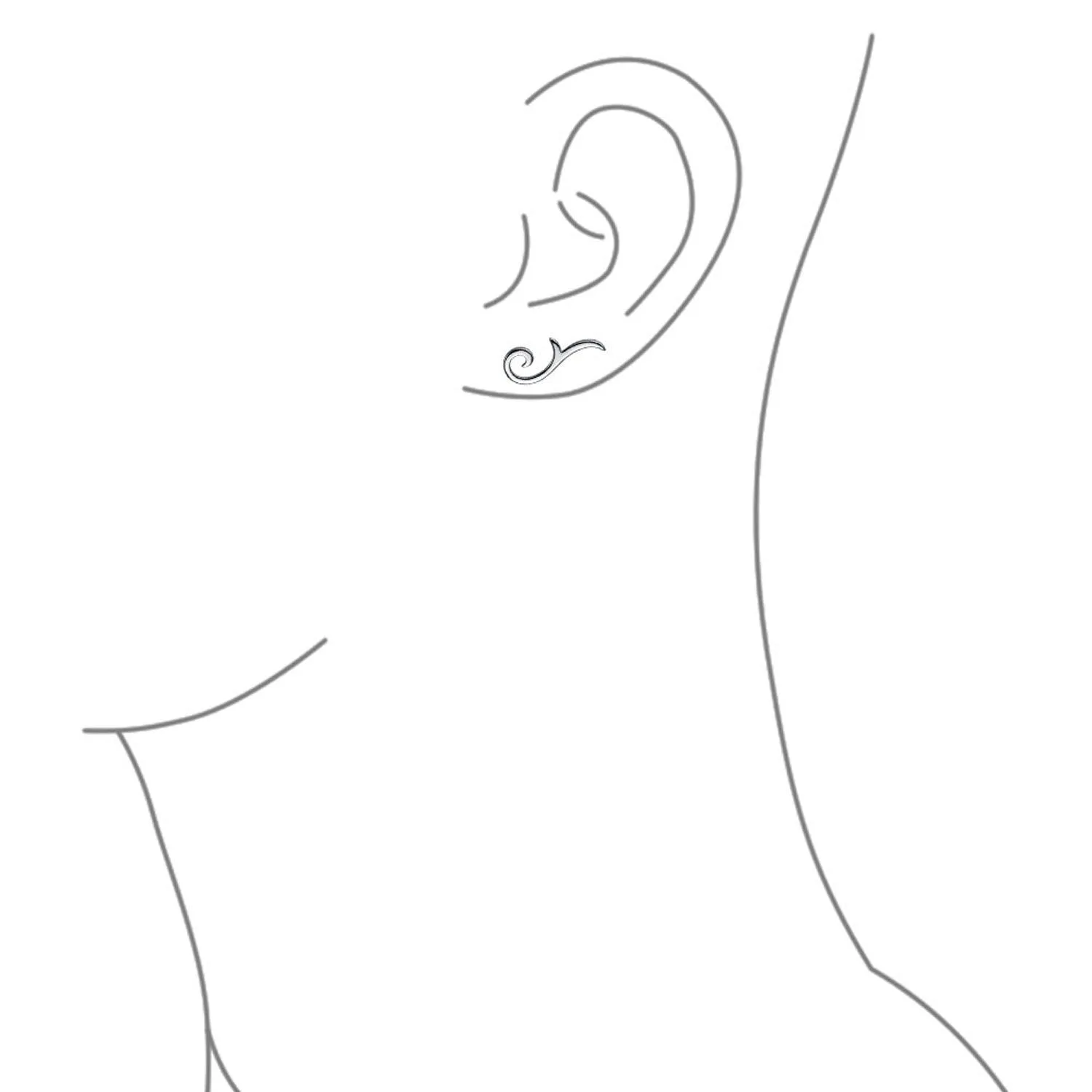 Minimalist Geometric Ear Cuff Cartilage Climbers 14K Rose Gold Plated Silver