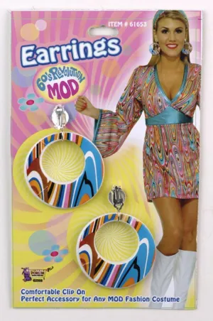 Mod Earrings  Costume Accessories