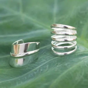 Modern Day Sterling Silver Ear Cuffs