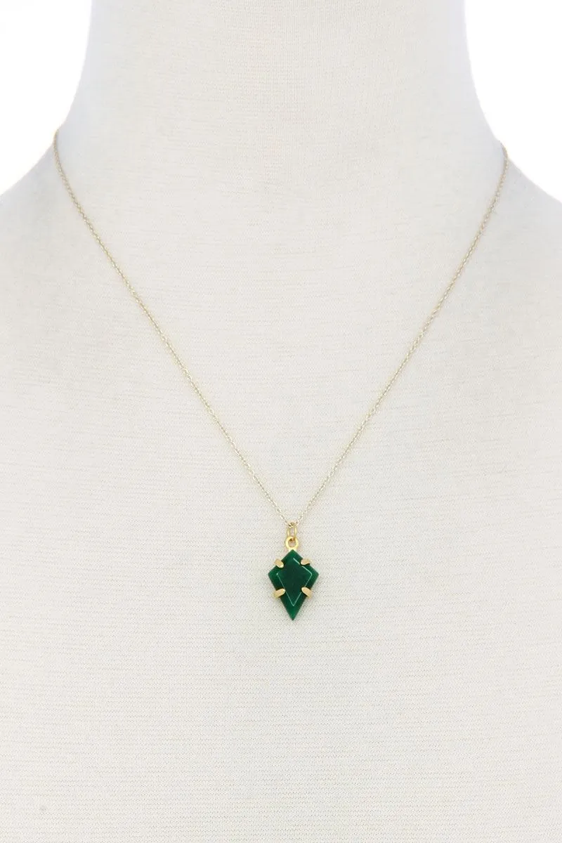 Modern Fashion Stone Pendant Necklace